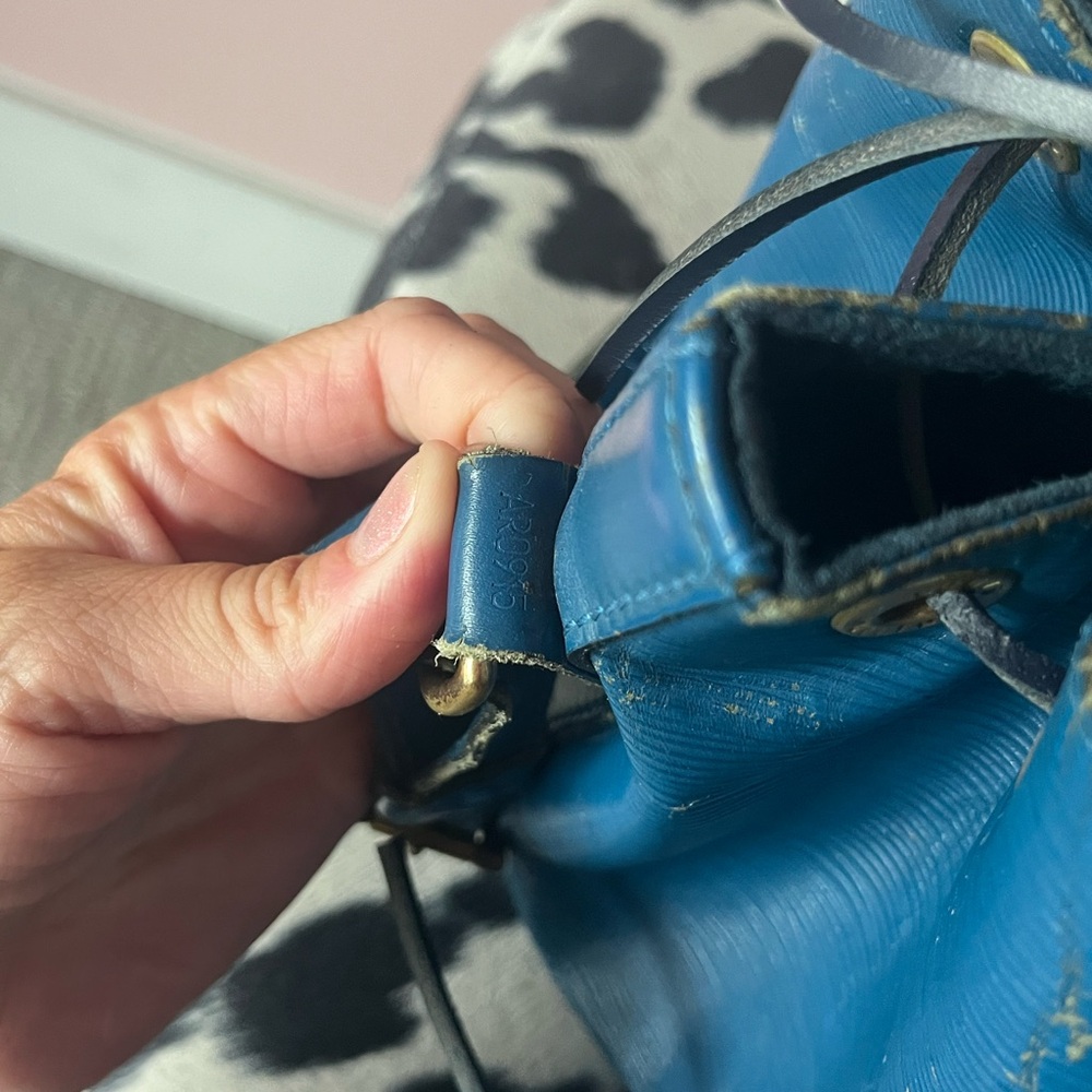 Used Condition- Louis Vuitton Blue Hobo Bag - Picture 15 of 16